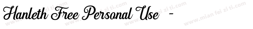 Hanleth Free Personal Use 常规字体转换